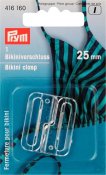 416160 PRYM - Spännen för bikini/skärp genomskinliga öglor av plast 25 mm  Bikini and belt clasp hook plastic 25 mm transparent