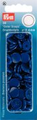 393116 PRYM - Plasttryckknappar - Color snaps Ø12,4 mm Roayl Blå 30 st  Non-sew ColorSnaps Ø12.4 royal blue