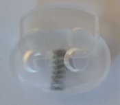 COSE - Snörstopp klämma plast. Transparent 18 mm