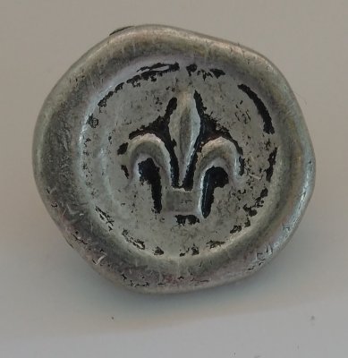 Knapp 15 mm Ø Silverfärgad - Metall