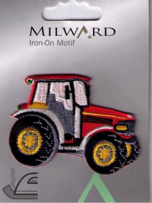 Traktor Röd, 7,5 x 5 cm, Milward.