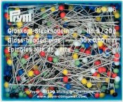 029216 - PRYM - Pin glashuvud 30 x 0,60 mm olika färger 20 gram