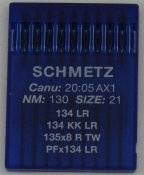 Nål 134 LR Leather 130/21 10-pack SCHMETZ,135x8 R, PFx134 LR