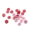 PRYM - Plasttryckknappar - Color snaps ROSA RUNDA - Ø 9 MM 36 st