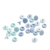 PRYM - Plasttryckknappar - Color snaps BLÅ RUNDA - Ø 9 MM 36 st