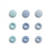 PRYM - Plasttryckknappar - Color snaps BLÅ RUNDA - Ø 9 MM 36 st