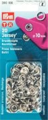 390106 - PRYM - Nittryckknapp JERSEY mässing ring Silver 10 mm 20 st REFILL