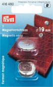 416480 PRYM - Magnetspänne 19mm silverfärg  Magnetic snap 19 mm silver col