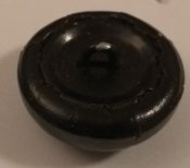 Knapp 26 mm Ø Läder - Svart