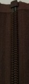 Dragkedja brun delbar 30 cm polyester, 5mm