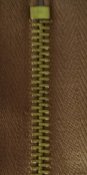 Dragkedja brun  50 cm, metall