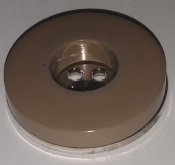 Knapp 25 mm Ø Silverfärgad/Beige