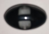 Knapp 23 mm * 12 mm - Tjocklek 12 mm - Svart
