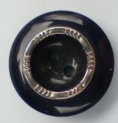 Knapp 24 mm Ø Blå/Silverfärgad