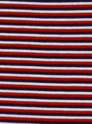 Röd/Marin/Vit. Tyg 1 dm x90 cm Öko-tex 100 Interlock från E-slöjd
