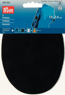 929 350 - PRYM - Laglapp Äkta Läder 10x14 cm Svart 2-pack