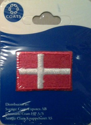 Dansk+flagga,+Coats,+4201100+00093+applikation+att+stryka+på.