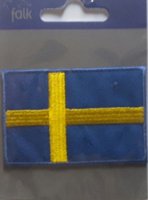 174452 svensk flagga falk applikation att stryka på märke patches Iron on