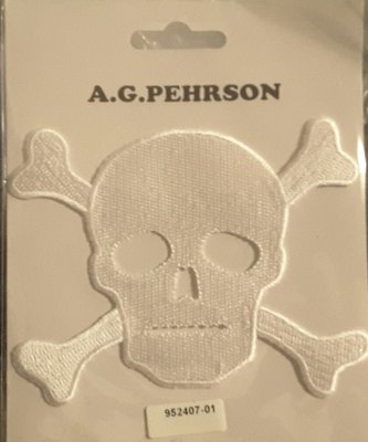 952407-01 a.G.Pehrson tarjeta trend dödskalle applikation att stryka på märke patches Iron on påpressbart motiv