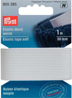 955 385 - PRYM - Mjukt resårband 30 mm, 1 M
