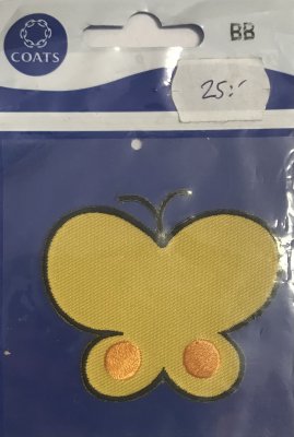 Fjäril.  60 mm * 50 mm Coats