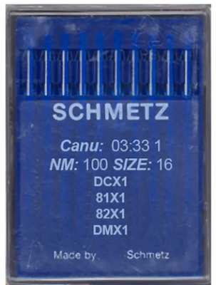 333100 Schmetz nål DCx1 Overlock 100 03:33 10-pack 81x1, 82x1, 1886, SY 1225, DCx1, DMx1