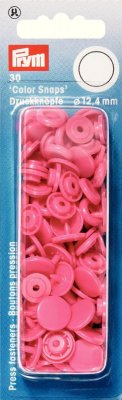 393147 PRYM - Plasttryckknappar - Color snaps Ø12,4 mm Rosa 30 st Non-sew ColorSnaps Ø12.4 pink
