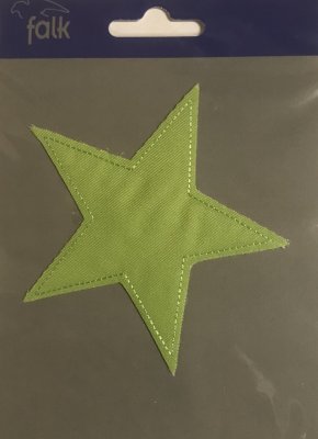 Stjärna, Grön 95 mm x 105 mm Falk.