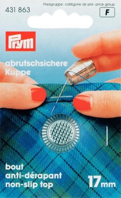 431863 PRYM - Fingerborg 17,0 mm SILVER Thimble zinc die-cast silver col 17.0 mm