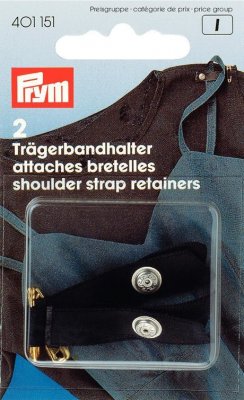 401151 PRYM - Axelbandshållare svart Shoulder Strap Retainers white