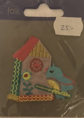 Fågel, fåglar 2 st med fågelbo, Lila 60 mm * 57 mm