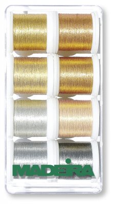 8019 MADEIRA Brodyrtråd METALLIC SOFT No.40 9842, 8 spolar á 200M