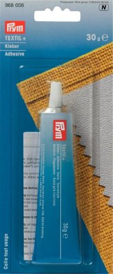 968008 PRYM - Textil lim 30 g Textil+ Adhesive Textillim 30 gram. Du förstärker limeffekten (tvätt, rengöring) genom att stryka