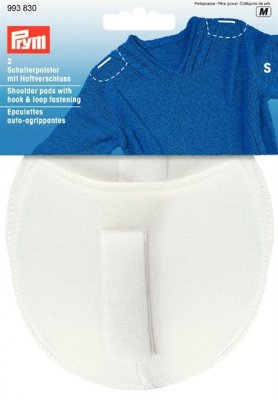 993830 PRYM - Axelvaddar med Kardborreband, Raglan, S VIT Shoulder pads Raglan with hook and loop fastening white S
