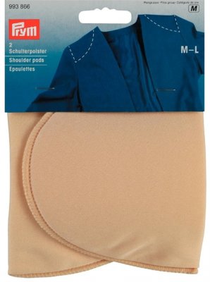993866 PRYM - Axelvadd inlägg utan fästanordning set in, M-L Shoulder pads Set-in without hook and loop fastening flesh M - L
