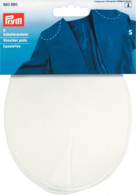 993880 PRYM - Axelvaddar utan kardborreband, Raglan S Shoulder pads Raglan without hook and loop fastening white S