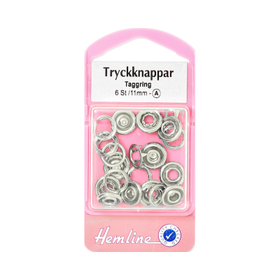 Hemline Nittryckknappar Ring 11mm