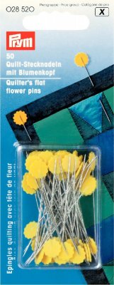 028520 - PRYM - Quiltnålar platta med blommor 0.60x50 mm 50 st