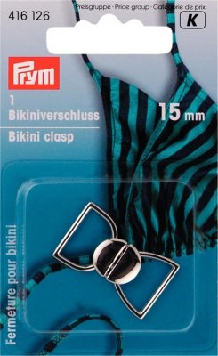 416126 - PRYM - Spännen för bikini/skärp ögla stål silverfärg 15 mm