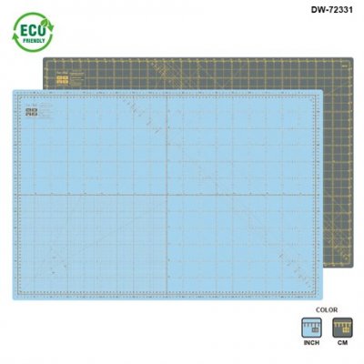 DW-72331 Sew Mate skärmatta ECO-Friendly 90x60 cm x 2 mm 24x36 inch Beskrivning ＊Self-healing cutting mat. ＊Coarse and dull surf