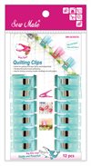 DW-QC0212BLUE Sew Mate DW-QC0212BLUE Quiltning Clips 12 st, små - 3,0 cm