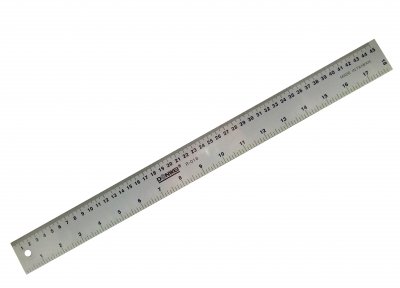 Linjal 18 Inch / 45 cm Aluminium standard, bredd 37 mm Artikelnummer:R-018