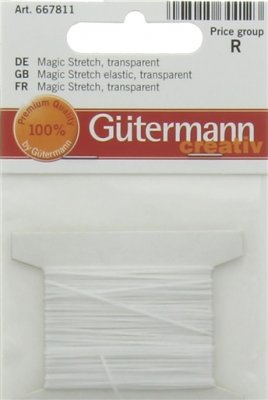 667811 gütermann gutermann magic stretch elastic resår transparent genomskinlig