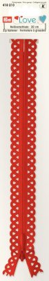 418209 PRYM - Love dragkjedja 20 cm Röd  Prym Love Zip S11 decor. 20cm red