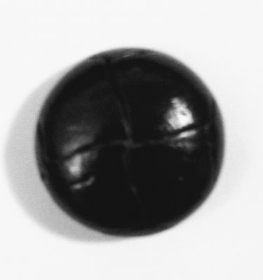 Knapp 26 mm Ø Läder - Svart