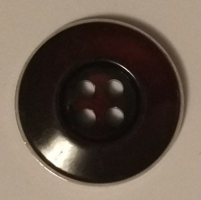 Knapp 26 mm Ø Silverfärgad/Svart/Brun