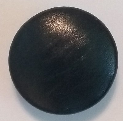 Knapp 23mm Ø Läder - Svart
