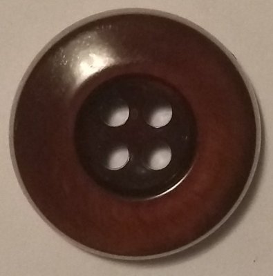 Knapp 25 mm Ø Brun
