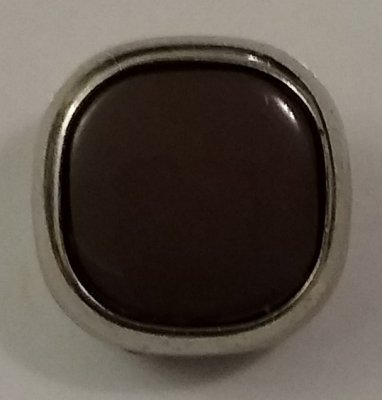 Knapp 15 mm Ø Silverfärgad/Brun