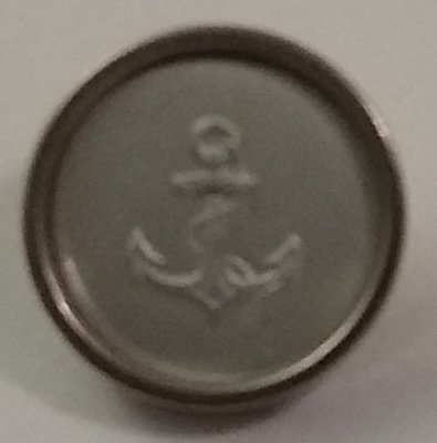 Knapp 15 mm Ø Silverfärgad